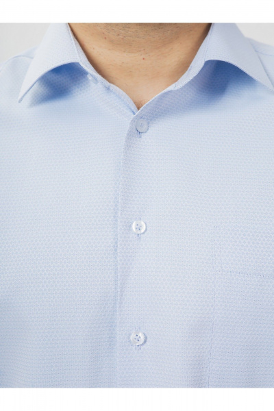 Круглогодичная рубашка классическая из хлопка с принтом Nadex 01-047312/520-24 голубой - фото 3