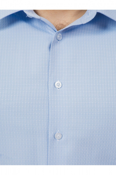 Круглогодичная slim рубашка из хлопка с принтом Nadex 01-047411/520-24 голубой - фото 4