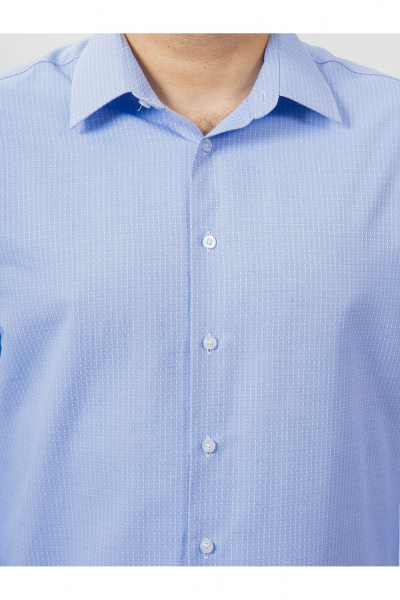 Круглогодичная рубашка классический стиль из хлопка Nadex 01-048612/520-24 светло-синий - фото 2