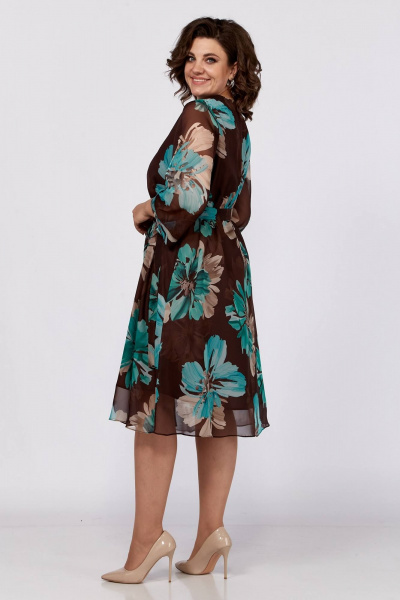 Платье из шифона с принтом и прозрачной подкладкой Koketka i K 1165 - фото 12