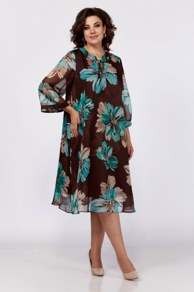 Платье из шифона с принтом и прозрачной подкладкой Koketka i K 1165 - фото 3