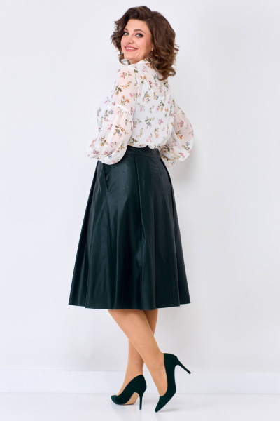 Жакет и юбка комплект из экокожи на демисезон Solomeya Lux 852/952 - фото 7