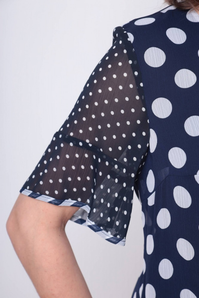 Нарядное платье из шифона с воланами и рукавами 50 Solomeya Lux 677 короткое - фото 4