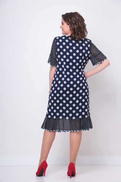 Нарядное платье из шифона с воланами и рукавами 50 Solomeya Lux 677 короткое - фото 2