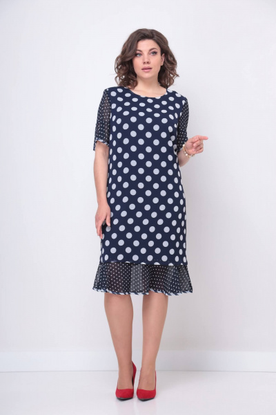 Нарядное платье из шифона с воланами и рукавами 50 Solomeya Lux 677 короткое - фото 1