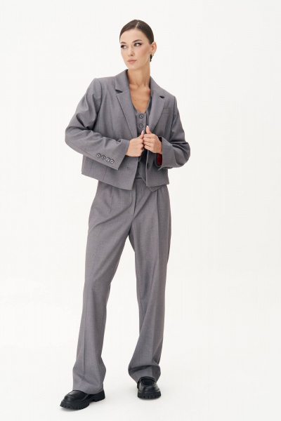 Деловой жакет полуприлегающего силуэта с английским воротником Fantazia Mod 4867 - фото 7