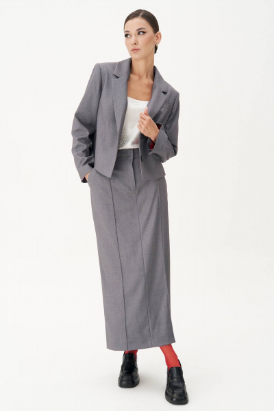 Деловой жакет полуприлегающего силуэта с английским воротником Fantazia Mod 4867 - фото 4