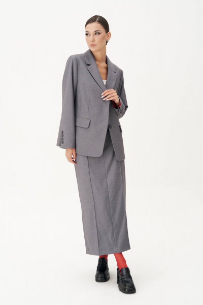 Классический жакет расширенного силуэта с клапаном Fantazia Mod 4868 - фото 8