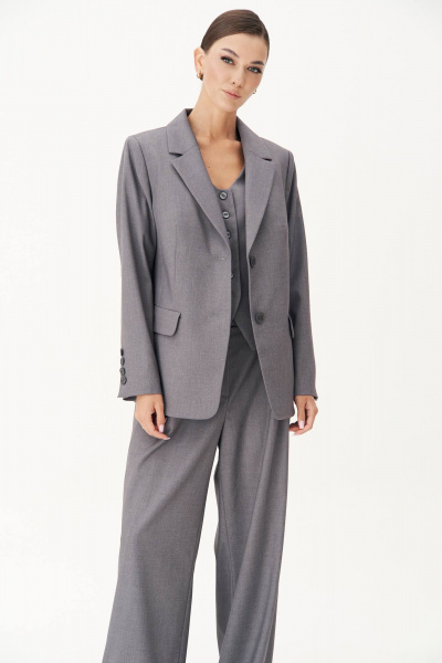 Классический жакет расширенного силуэта с клапаном Fantazia Mod 4868 - фото 5