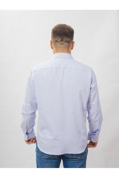 Круглогодичная normal рубашка из хлопка с принтом Nadex 01-088812/501-24 голубой - фото 7