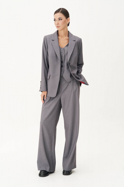 Широкие брюки на притачном поясе с защипами Fantazia Mod 4872 - фото 4