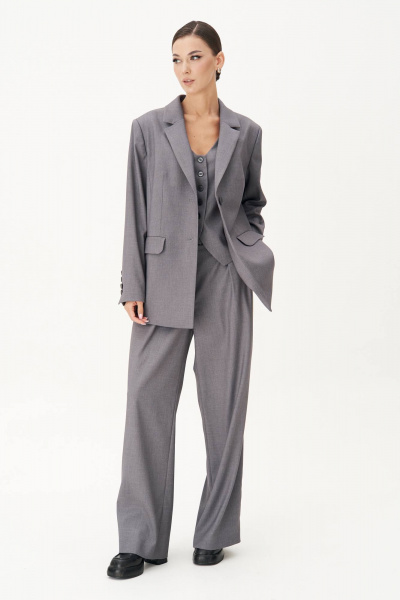 Широкие брюки на притачном поясе с защипами Fantazia Mod 4872 - фото 1