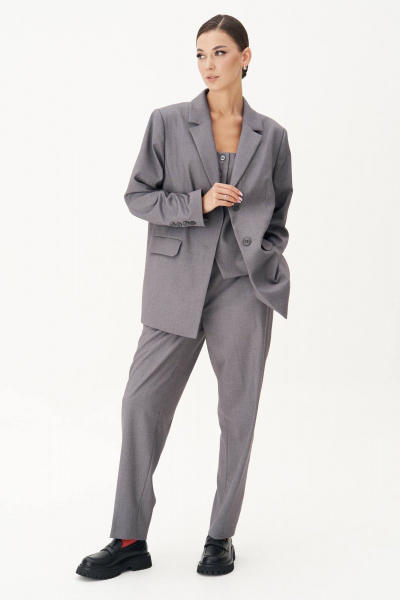 Зауженные брюки с высокой посадкой и классическими деталями Fantazia Mod 4873 - фото 4