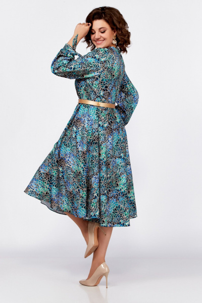 Платье на каждый день с нагрудными вытачками и поясом Swallow 775 - фото 10