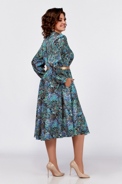 Платье на каждый день с нагрудными вытачками и поясом Swallow 775 - фото 9