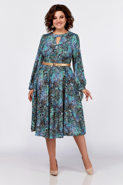 Платье на каждый день с нагрудными вытачками и поясом Swallow 775 - фото 1