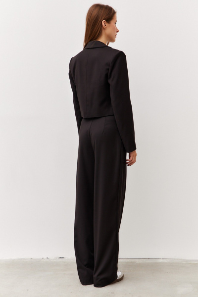 Деловой жакет и комплект брюк или юбки для офиса Luitui R3006 черный - фото 7