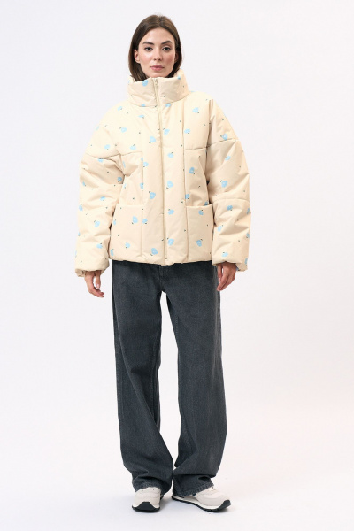 Демисезонная куртка прямого силуэта из плащевки Art Ribbon M1053K - фото 1