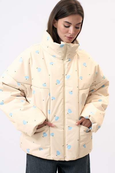 Демисезонная куртка прямого силуэта из плащевки Art Ribbon M1053K - фото 2