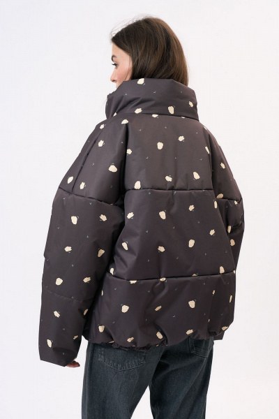 Демисезонная куртка прямого кроя из плащевки Art Ribbon M1074K - фото 4