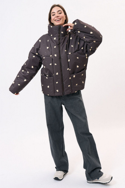 Демисезонная куртка прямого кроя из плащевки Art Ribbon M1074K - фото 3