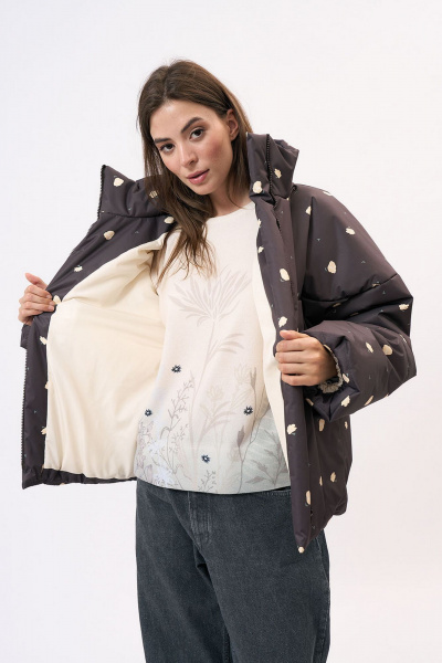 Демисезонная куртка прямого кроя из плащевки Art Ribbon M1074K - фото 2