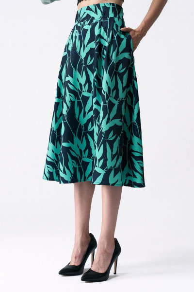 Демисезонная юбка А-силуэта с принтом Art Ribbon M1082Y - фото 2