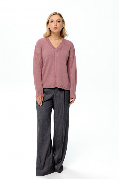 Джемпер базовий з довгим рукавом із м'якої пряжі Romgil РВ0133-ШЕ5 клевер - фото 3