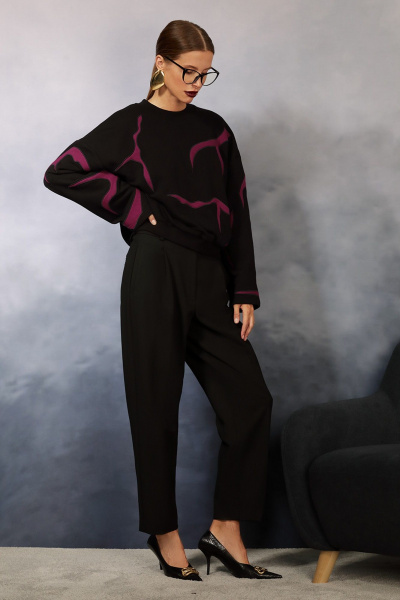 Круглогодичные зауженные брюки с складками и прорезными карманами NiV NiV 6040 - фото 6