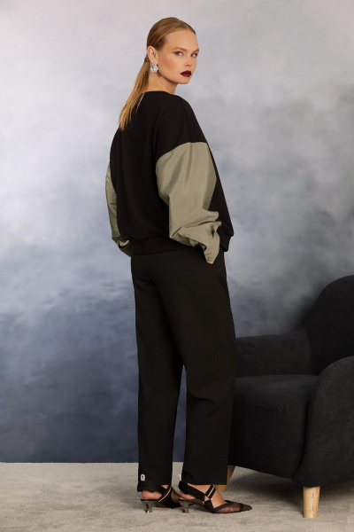 Круглогодичные зауженные брюки с складками и прорезными карманами NiV NiV 6040 - фото 3