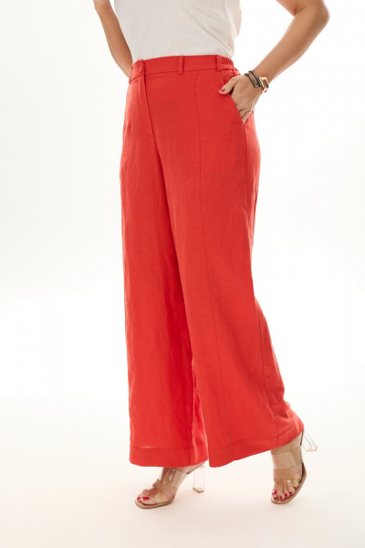 Брюки и жилет с рельефами из льна для летнего estilo MALI 724-030 красный - фото 10