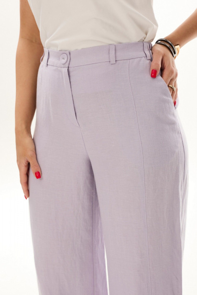 Брюки и жилет на молнии с расширенным к низу силуэтом лето MALI 724-030 лаванда - фото 11