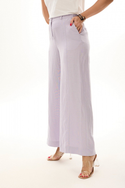 Брюки и жилет на молнии с расширенным к низу силуэтом лето MALI 724-030 лаванда - фото 9