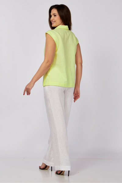 Блуза летучая мышь и полуприлегающая из текстиля лето MALI 624-018 лютик - фото 9