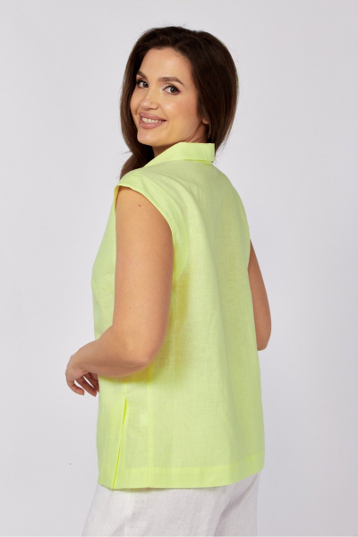 Блуза летучая мышь и полуприлегающая из текстиля лето MALI 624-018 лютик - фото 8