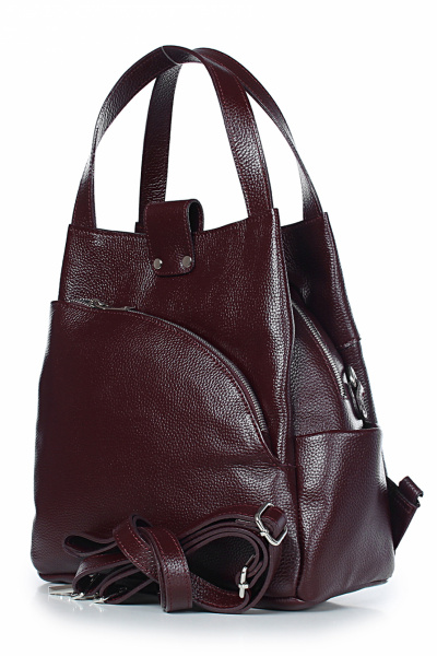 Красный рюкзак из натуральной кожи на каждый день Galanteya 13724.24с621к45 бордо - фото 1