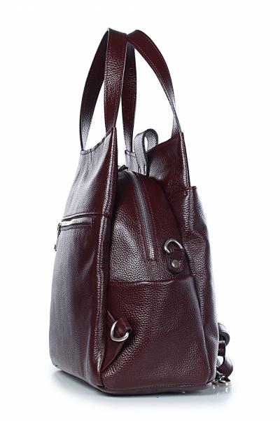 Красный рюкзак из натуральной кожи на каждый день Galanteya 13724.24с621к45 бордо - фото 3