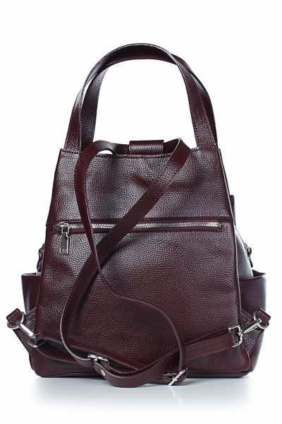 Красный рюкзак из натуральной кожи на каждый день Galanteya 13724.24с621к45 бордо - фото 5