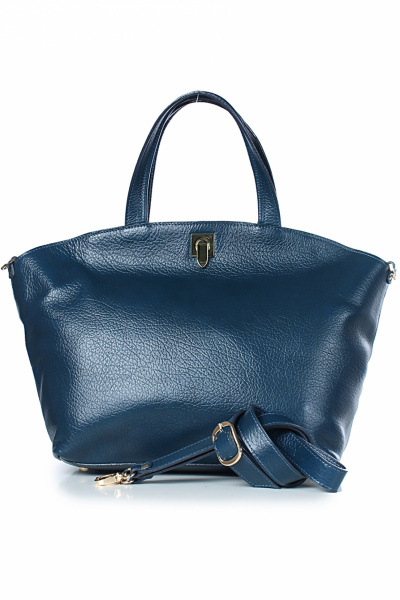 Синяя сумка из натуральной кожи с регулируемой ручкой Galanteya 21523.23с1077к45 синий - фото 2