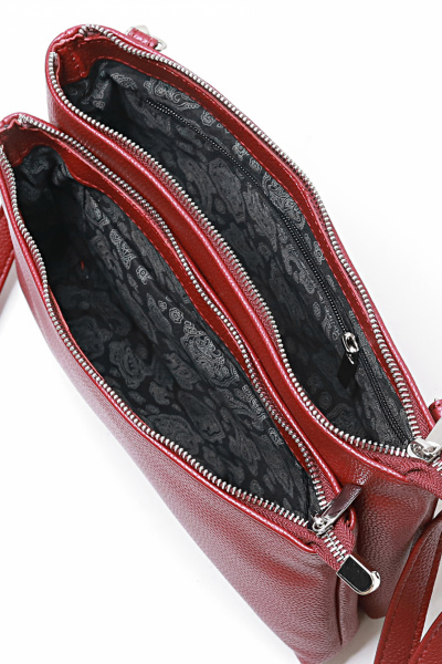 Красная сумка из экокожи с двумя отделениями и ремнем Galanteya 51423.24с490к45 красный_т. - фото 5