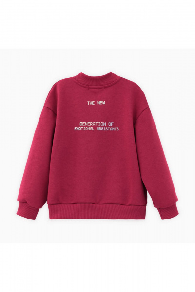 Красный жакет-бомбер из трикотажа для девочки Bell Bimbo 242001 т.красный - фото 3