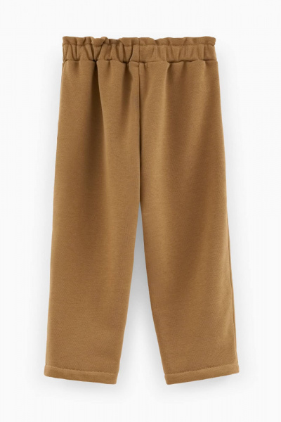 Бежевые брюки из текстиля с карманами-хулиганами Bell Bimbo 242010 песок - фото 3