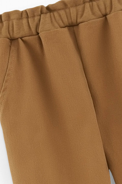 Бежевые брюки из текстиля с карманами-хулиганами Bell Bimbo 242010 песок - фото 2