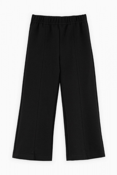 Черные расклешенные брюки из футера с разрезами Bell Bimbo 242019 черный - фото 2