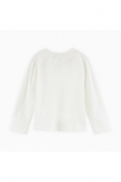 Белый джемпер из трикотажа с принтами Bell Bimbo 242022 молоко - фото 3