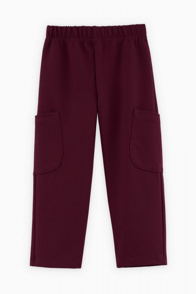 Красные брюки из трикотажа с карманами Bell Bimbo 242026 бордо - фото 1