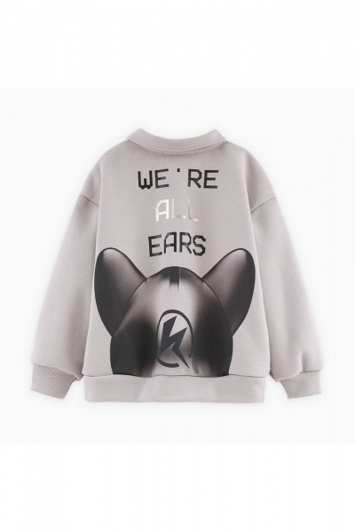 Светло-серый жакет из трикотажа из хлопка Bell Bimbo 242028 св.серый - фото 4