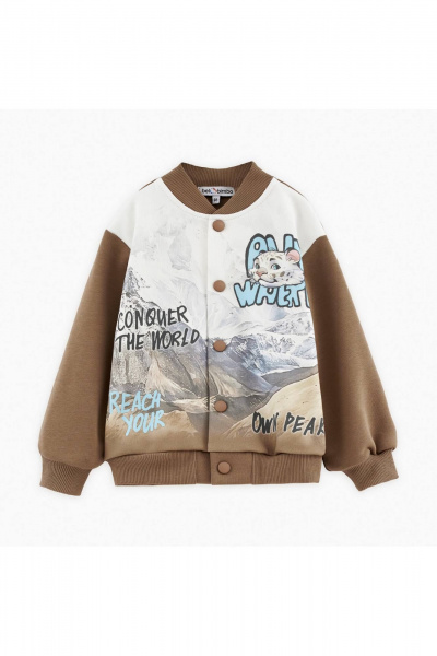 Жакет-бомбер для мальчика в стиле на каждый день Bell Bimbo 242037 песок - фото 1