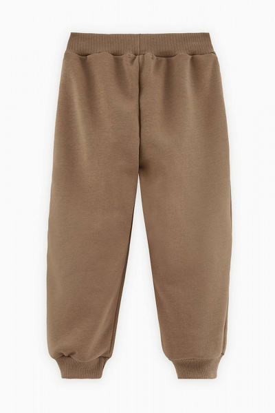 Бежевые брюки из текстиля для мальчика с эластичным поясом Bell Bimbo 242043 песок - фото 2