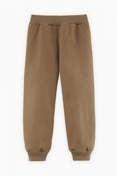 Бежевые брюки из текстиля для мальчика с эластичным поясом Bell Bimbo 242043 песок - фото 1